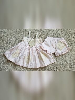 Well Dressed Wolf Girls Size 4 Pink Preorder 2pc Set w/ Bloomers NWT